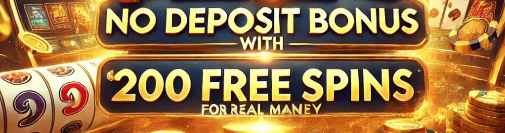 0 No Deposit Bonus and 200 Free Spins Real Money 