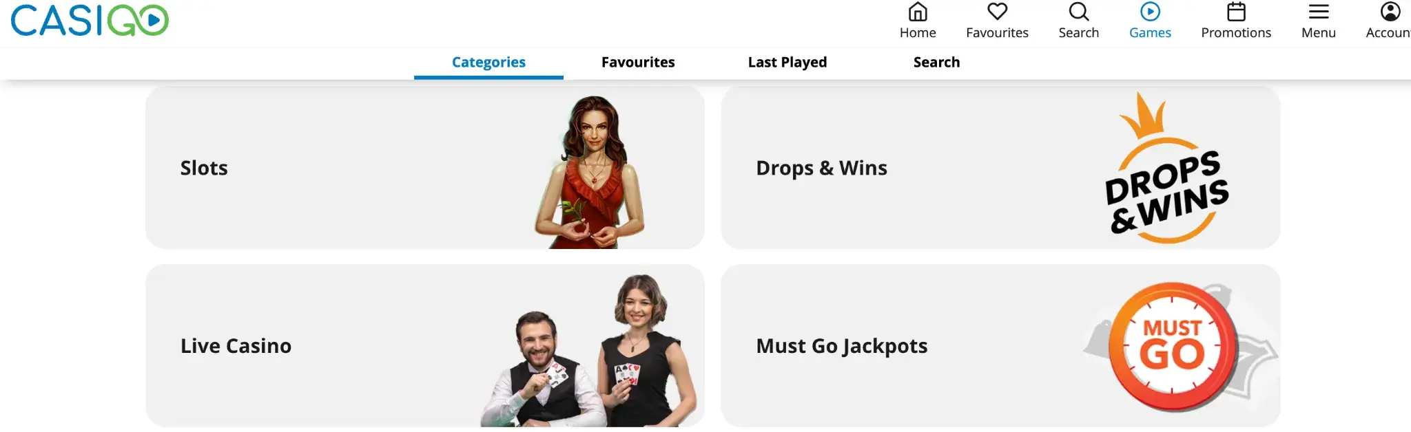 CasiGO casino games in Canada 
