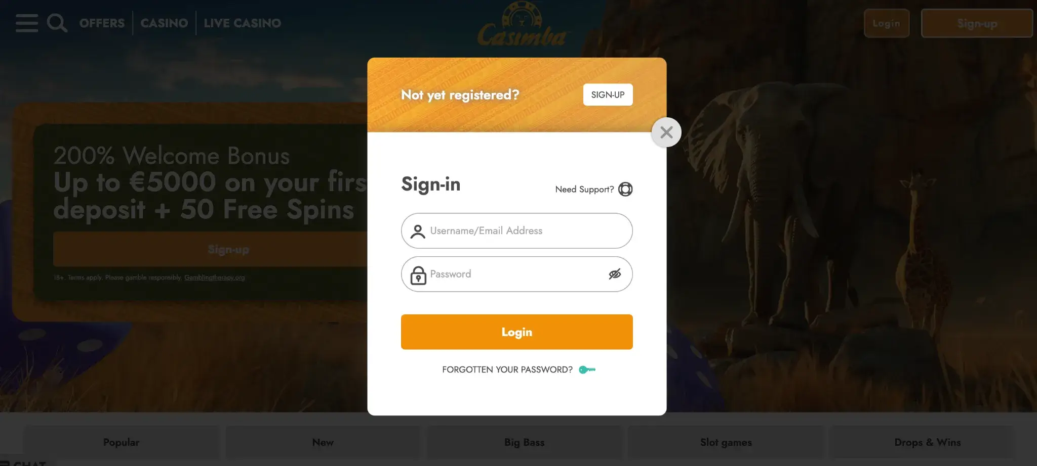 Casimba casino login 