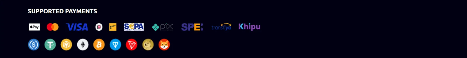 Casino Sharkroll Payment Methods
