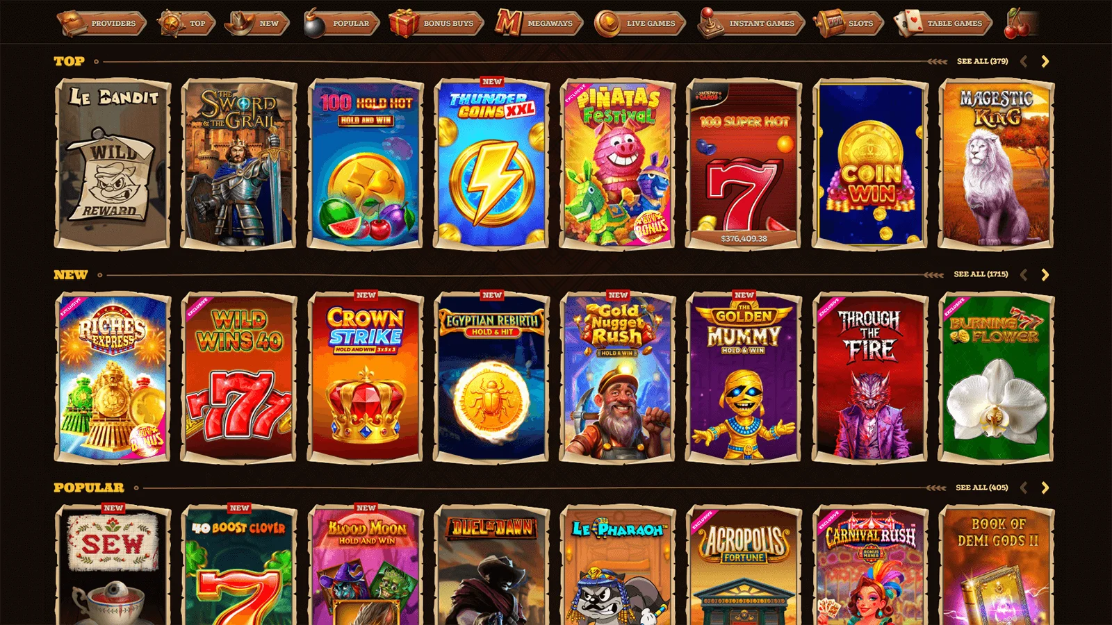 Lizaro Casino TOP Games 