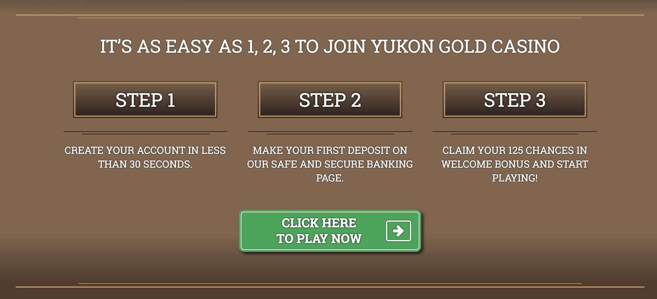 Yukon Gold Casino Sign Up Process 